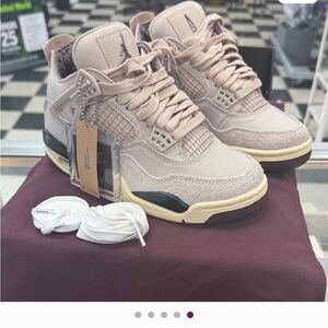 Jordan Fossil Stone and Metallic Pewter Sneakers